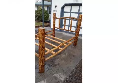 Rustic Log Bed